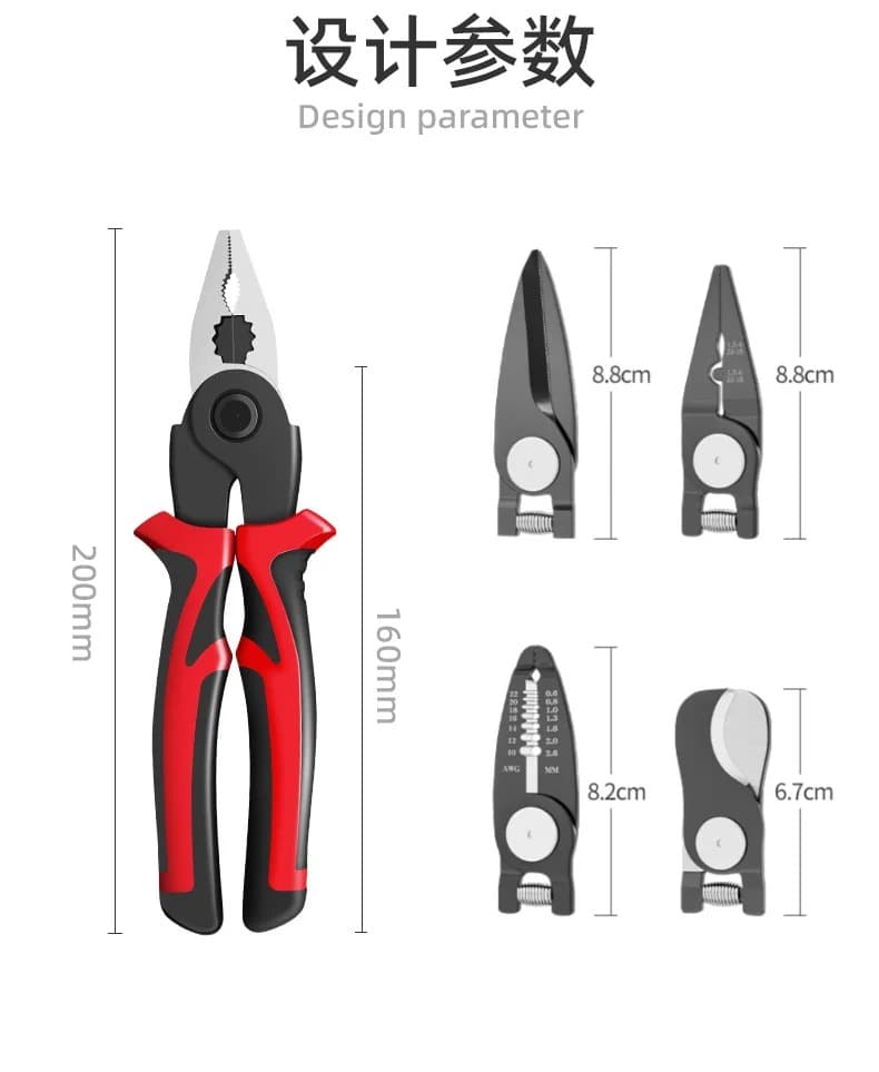 Kit o juego de alicates 5 en 1